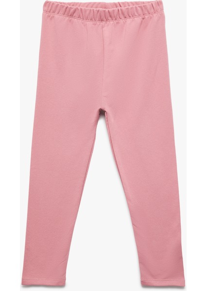 Pamuklu Beli Lastikli Basic Tayt