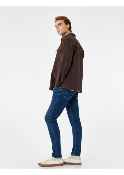 Normal Bel Pamuklu Skinny Fit Jean Pantolon - Michael Jean