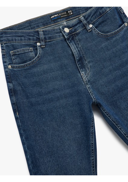 Normal Bel Pamuklu Skinny Fit Jean Pantolon - Michael Jean