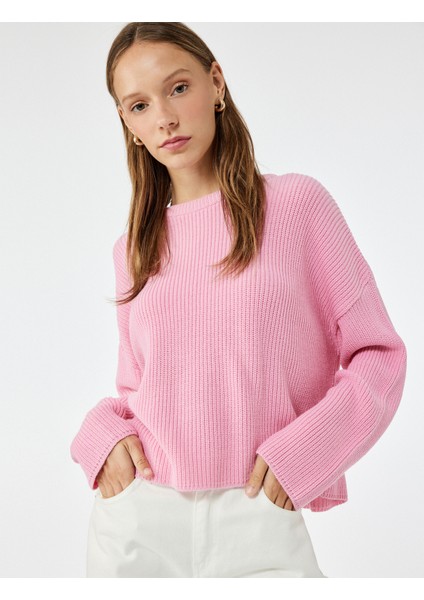 Uzun Kollu Bisiklet Yaka Basic Triko Kazak