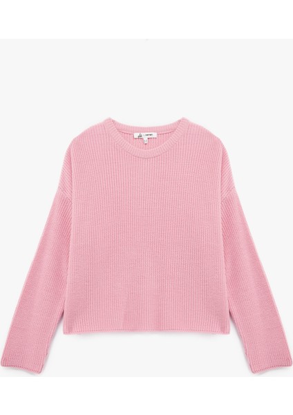 Uzun Kollu Bisiklet Yaka Basic Triko Kazak modelleri