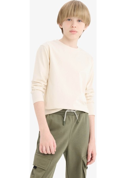 Bej Erkek Çocuk Uzun Kollu T-Shirt K1686A6/BG734 modelleri