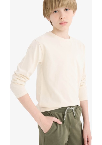 Bej Erkek Çocuk Uzun Kollu T-Shirt K1686A6/BG734 fırsatları