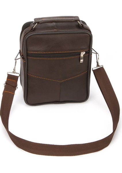 Erkek Kahverengi Hakiki Deri Çapraz Uzun Askılı El ve Omuz Çantası NEW100 fırsatları