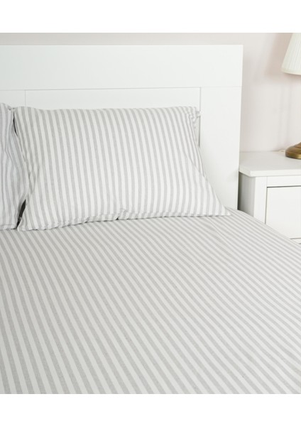 Cotton Collection Tek Kişilik Çizgili Çarşaf Seti Reveboheme fiyatları
