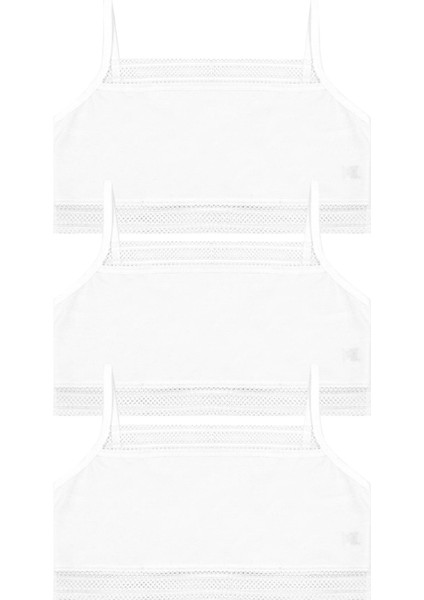 Kız Çocuk Büstiyer 3'lü Pedsiz (%96 Pamuk - %4 Elastan)