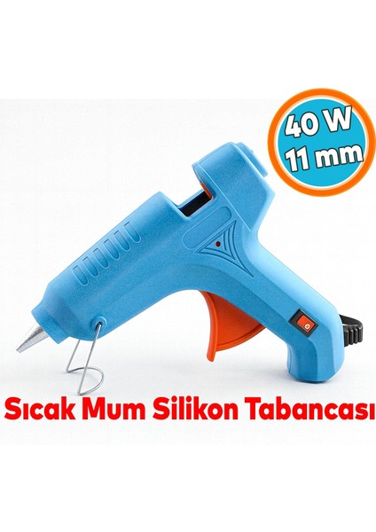 Sıcak Ince Mum Silikon Tabancası 11 mm 40W 190°C Hızlı Isınan Güçlü Yapıştırıcı Tabanca Ergonomik