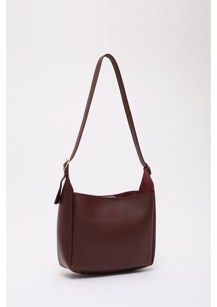 Bordo SHK158 Suni Deri Tek Bölmeli Askılı Çıtçıtlı Çapraz Kol ve Omuz Çantası fiyatları