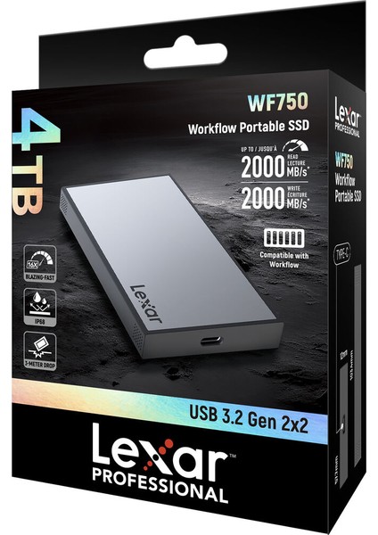 Professional Workflow 4TB 2000MB/sn Taşınabilir SSD LPWF7504T-2ANGL