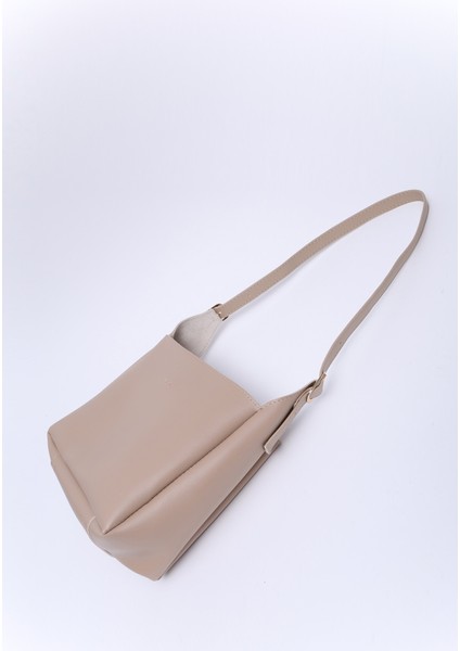 Vizon SHK158 Suni Deri Tek Bölmeli Askılı Çıtçıtlı Çapraz Kol ve Omuz Çantası