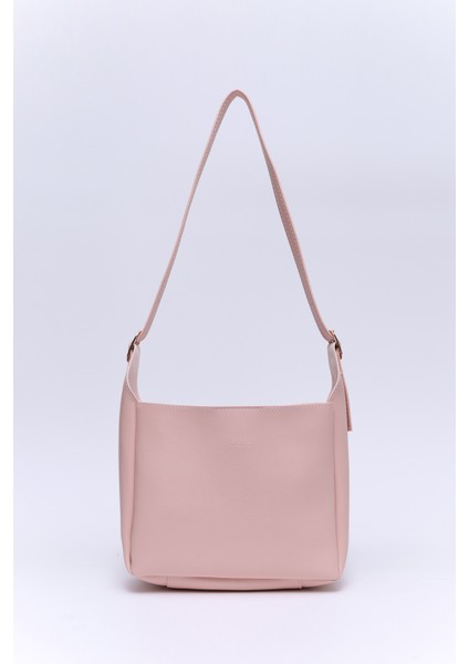Pudra SHK158 Suni Deri Tek Bölmeli Askılı Çıtçıtlı Çapraz Kol ve Omuz Çantası
