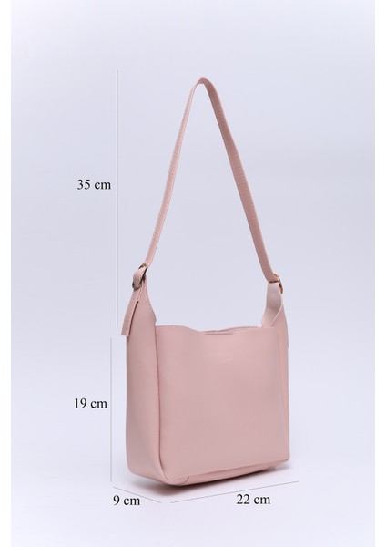 Pudra SHK158 Suni Deri Tek Bölmeli Askılı Çıtçıtlı Çapraz Kol ve Omuz Çantası fiyatları