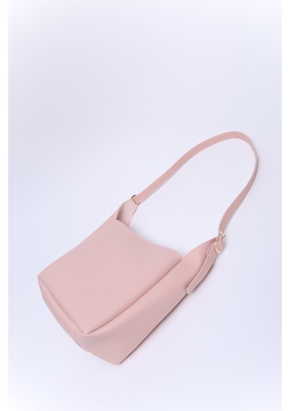 Pudra SHK158 Suni Deri Tek Bölmeli Askılı Çıtçıtlı Çapraz Kol ve Omuz Çantası