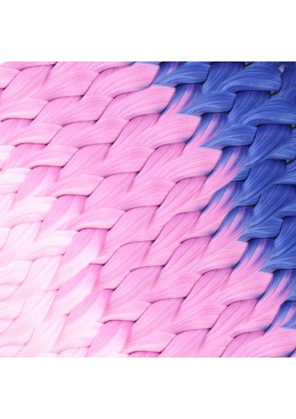 Afrika Örgüsü ve Rasta İçin Sentetik Ombreli Saç - Mavi - Lila - Pembe fiyatları