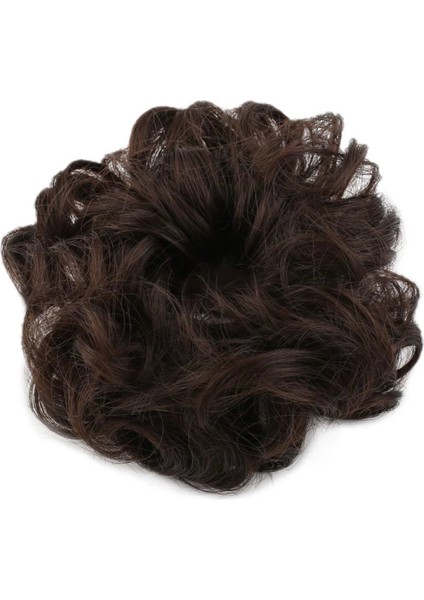 Saçlı Lastikli Topuz Toka - Açık Kahve fiyatları