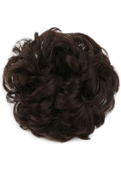 Yoğun Saçlı Lastikli Topuz Toka - Açık Kahve fiyatları