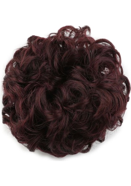 Yoğun Saçlı Lastikli Topuz Toka - Koyu Kızıl fiyatları