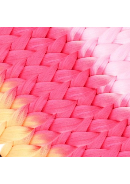 Afrika Örgüsü ve Rasta İçin Sentetik Ombreli Saç - Açık Pembe - Koyu Pembe - Turuncu fiyatları