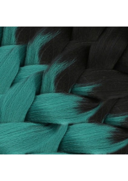 Afrika Örgülük Sentetik Ombreli Saç 100 gr - Siyah - Yeşil fiyatları