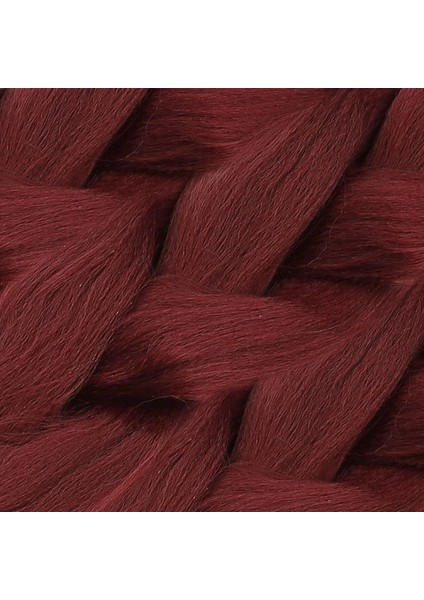 Sentetik Örgülük Saç 100 gr - Koyu Kızıl modelleri