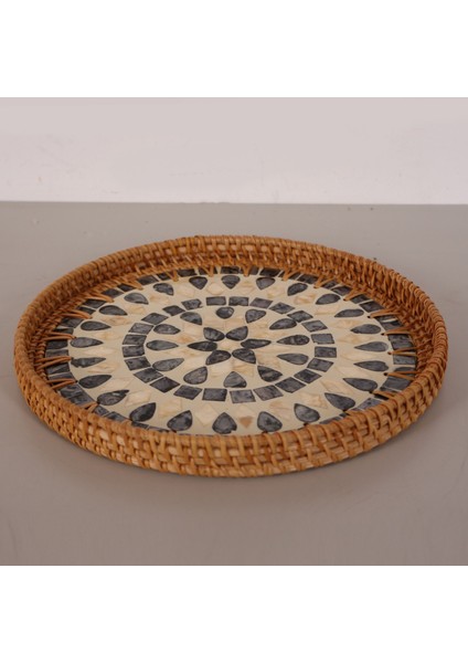 Mylamp Zefir 30X3 Sedefli Rattan Tepsi & Duvar Dekoru fiyatları