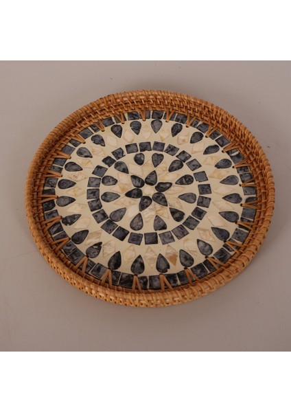 Mylamp Zefir 30X3 Sedefli Rattan Tepsi & Duvar Dekoru modelleri