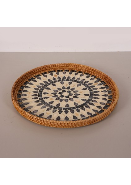 Mylamp Zefir 40X3 Sedefli Rattan Tepsi & Duvar Dekoru fiyatları