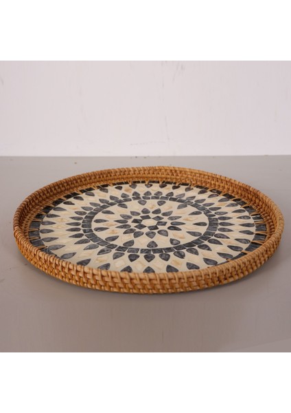 Mylamp Zefir 40X3 Sedefli Rattan Tepsi & Duvar Dekoru modelleri