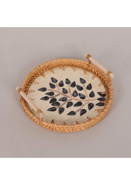 Mylamp Zeytin 24X6 Sedefli Rattan Tepsi & Duvar Dekoru modelleri