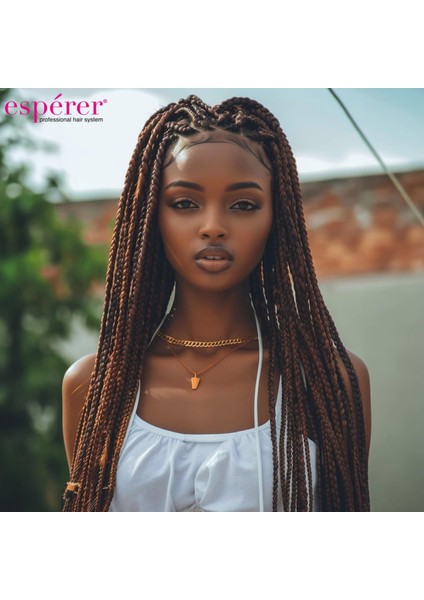 Sentetik Örgülük Saç 100 gr- Koyu Kumral