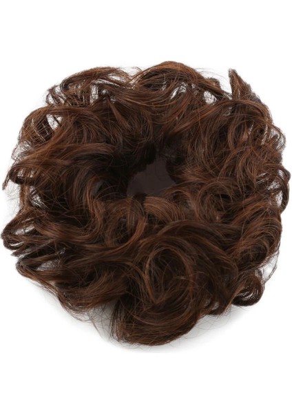 Saçlı Lastikli Topuz Toka - Kahve Karamel fiyatları