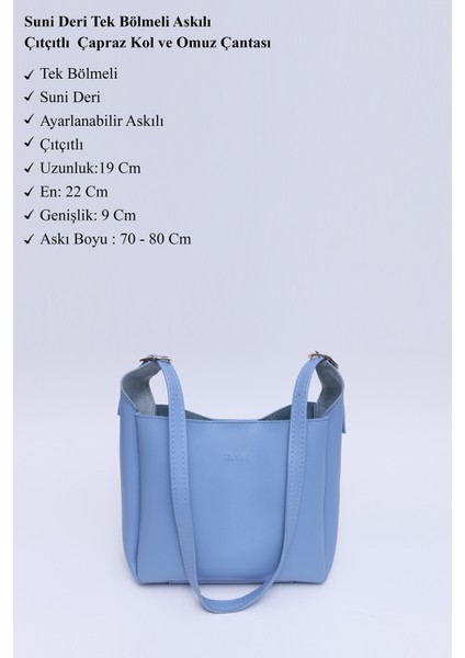 Mavi SHK158 Suni Deri Tek Bölmeli Askılı Çıtçıtlı Çapraz Kol ve Omuz Çantası modelleri