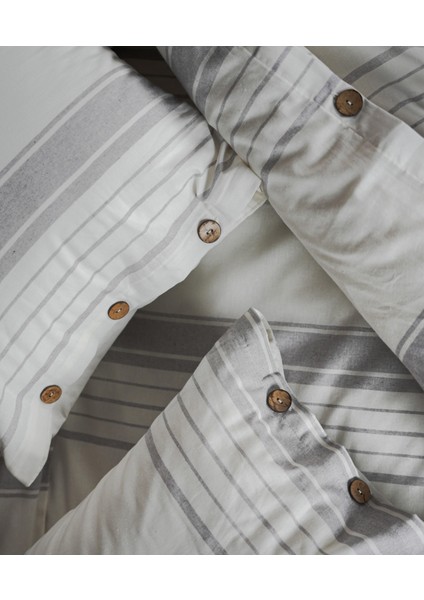 Cotton Collection Tek Kişilik Çizgili Nevresim Seti Mistray fiyatları