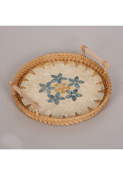 Mylamp Arus 24X6 cm Sedefli Rattan Tepsi & Duvar Dekoru fiyatları
