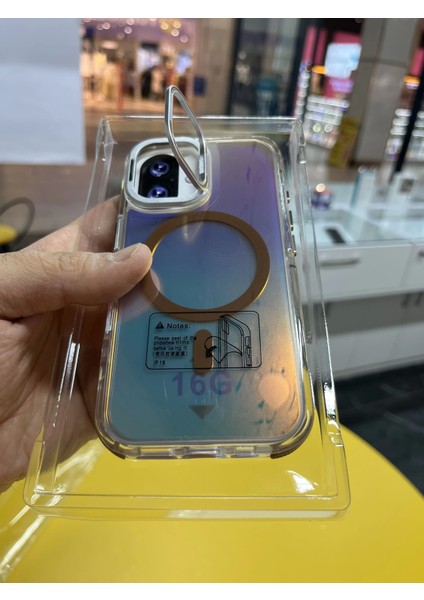 Iphone 16 Hologramlı Kamera Kısmı Açılabilir Standlı Premium Kapak modelleri