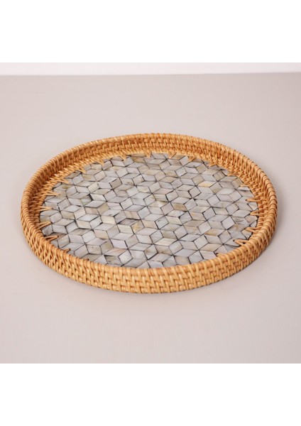Mylamp Abstract 30X3 cm Sedefli Rattan Tepsi & Duvar Dekoru fiyatları