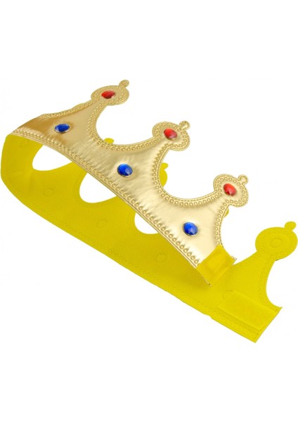 Altın Renk Kumaş Malzemeden Imal Yetişkin ve Çocuk Kral Tacı 55 cm (4887) indirimleri