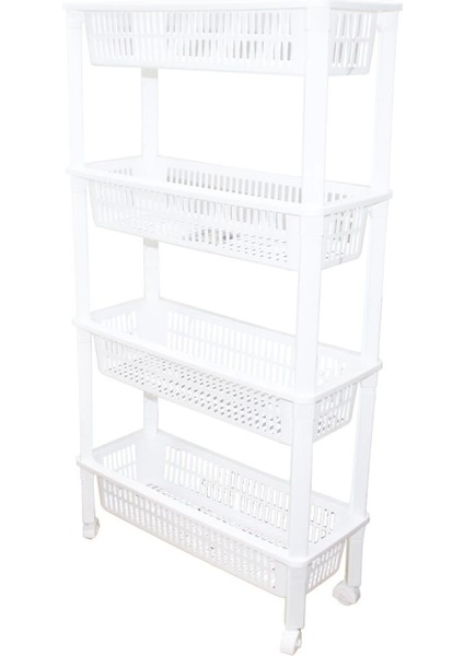 4 Katlı Düzenleyici - Raf Ünitesi Tekerlekli 510X205X945MM (4887)