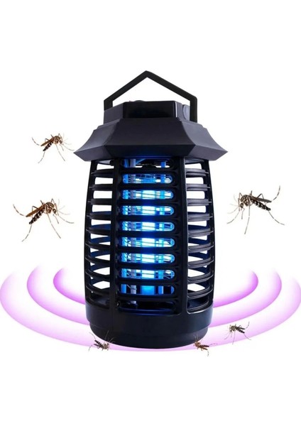 Tutma ve Asma Saplı Ledli Sinek Makinası 2W Sinek Öldürücü Uv Mor Işıklı Aparat (4887)