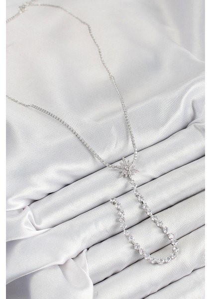 Pirinç Zirkon Taşlı Kutup Yıldızı Model Gold Renk Y Kolye - TJ-BKO10449 fiyatları