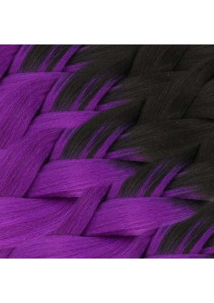 Afrika Örgülük Sentetik Ombreli Saç 100 gr- Siyah - Mor fiyatları