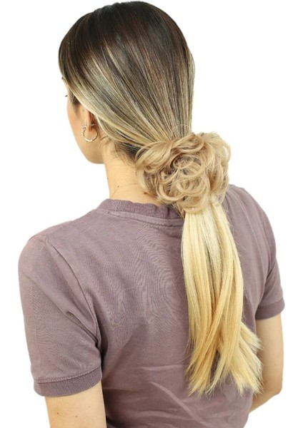 Saçlı Lastikli Topuz Toka - Balköpüğü