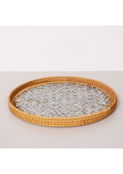 Mylamp Abstract 35X3 cm Sedefli Rattan Tepsi & Duvar Dekoru fiyatları