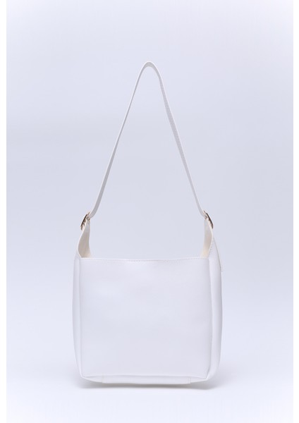 Beyaz SHK158 Suni Deri Tek Bölmeli Askılı Çıtçıtlı Çapraz Kol ve Omuz Çantası fırsatları