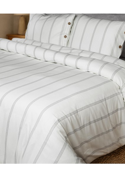 Cotton Collection Tek Kişilik Çizgili Nevresim Seti Seroya modelleri