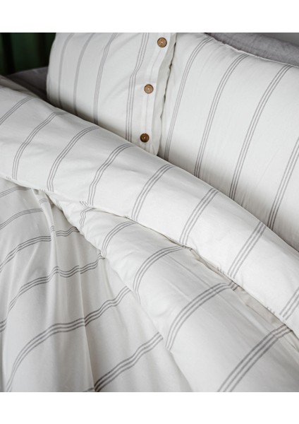 Cotton Collection Tek Kişilik Çizgili Nevresim Seti Seroya fırsatları