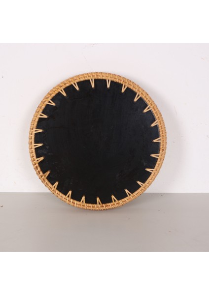 Mylamp Zeytin 28X6 Sedefli Rattan Tepsi & Duvar Dekoru fırsatları