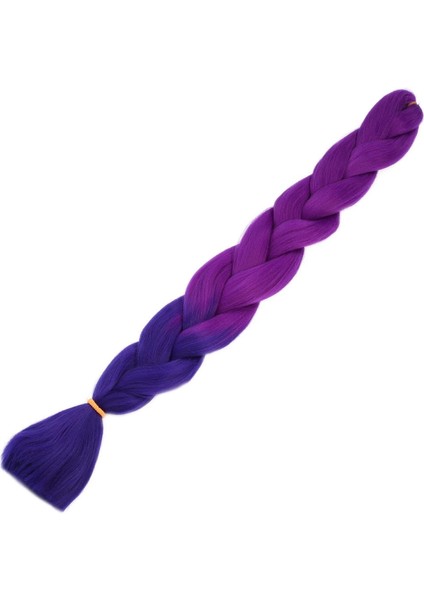Afrika Örgülük Sentetik Ombreli Saç 100 gr- Açık Mor - Koyu Mor
