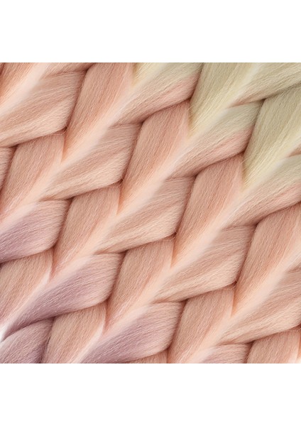 Afrika Örgülük Ombreli Sentetik Saç 100 gr- Platin - Soft Turuncu - Soft Lila fiyatları