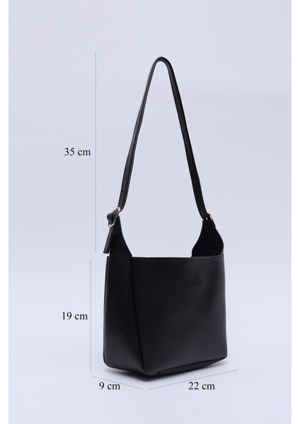 Siyah SHK158 Suni Deri Tek Bölmeli Askılı Çıtçıtlı Çapraz Kol ve Omuz Çantası fiyatları